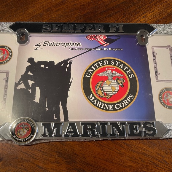 United States Marine Corps License Plate Frame - Picture 1 of 4